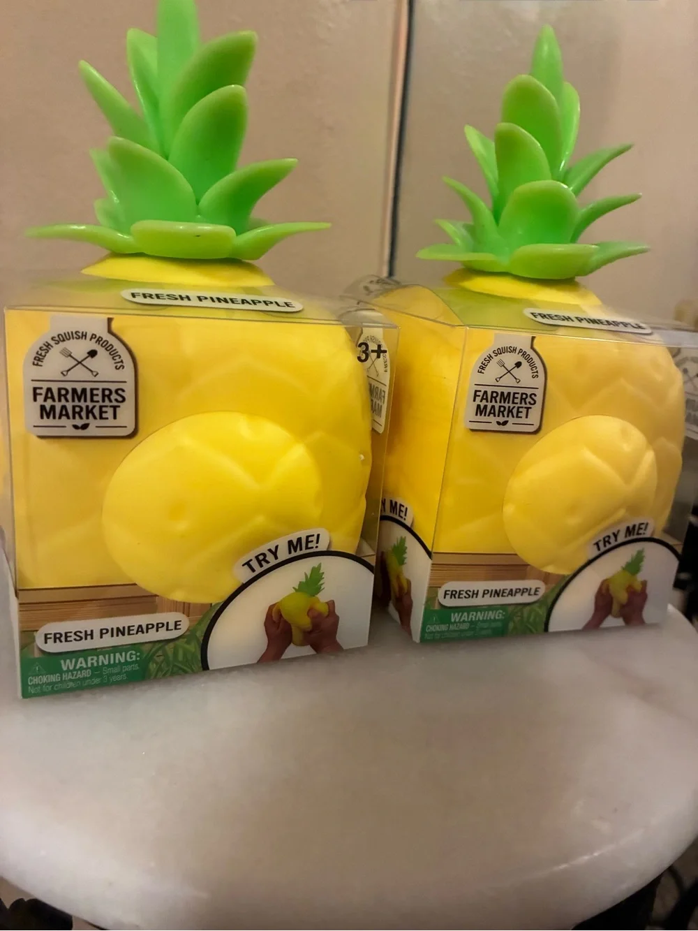 Sunny Days/ Farmers Market Fresh Pineapple Squishy Toy - Yellow & Green